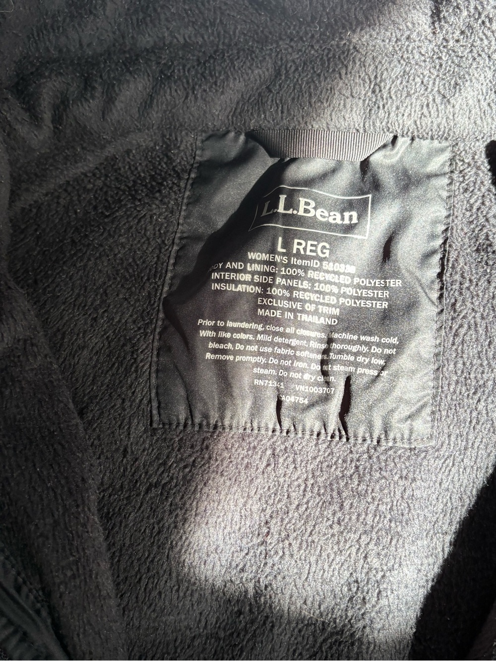 L.L.Bean Women's Black Fleece Jacket